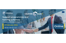 Support programmes and funding schemes: Cluster policies in the EU - EU Clusters Talk, 21 February 2024