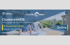 Clusters4NEB: Nový evropský Bauhaus a udržitelná výstavba, EU Clusters Talk - 8. listopadu 2032