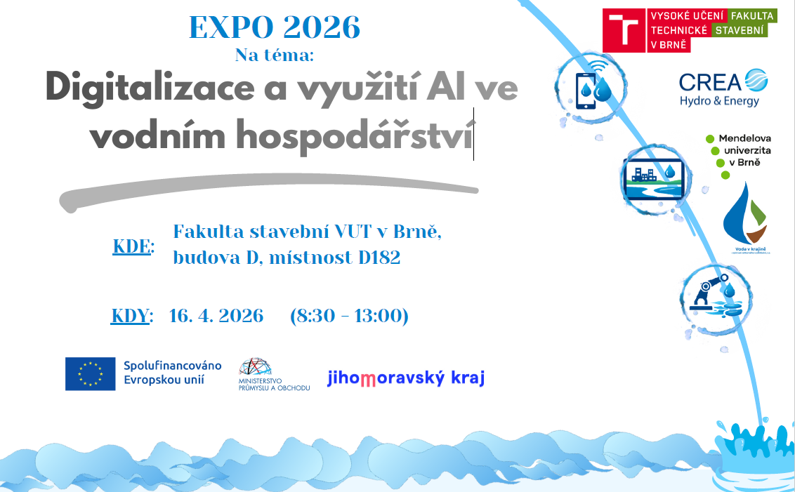 Digitalizace a využití AI ve vodním hospodářství, 16. dubna 2026 Brno